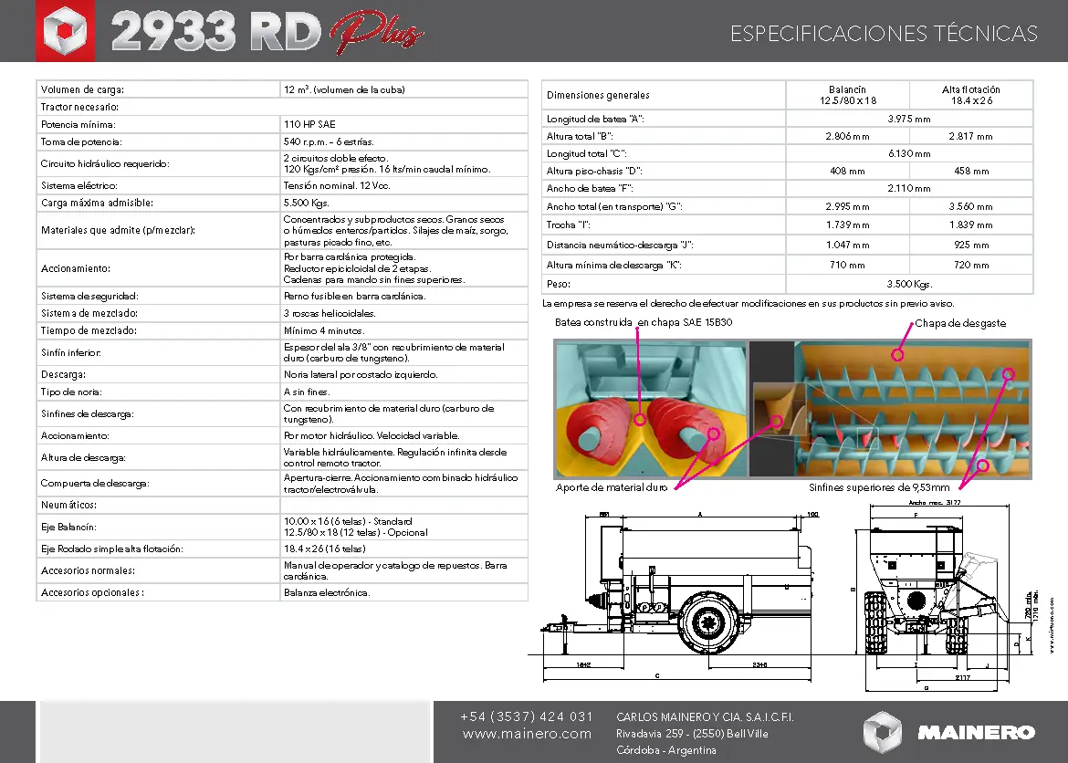 Mezclador Distribuidor de Raciones Mainero 2933 RD PLUS - Imagen 2